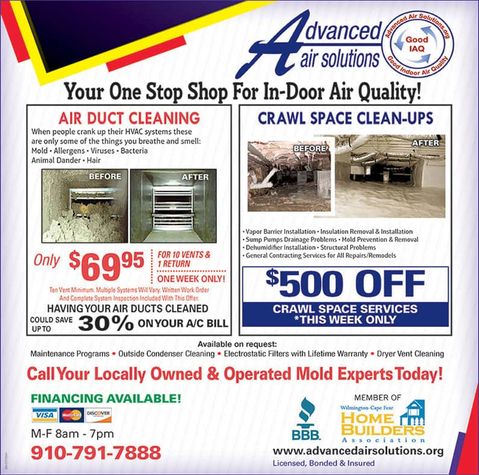 Discount coupons by Advanced Air Solutions